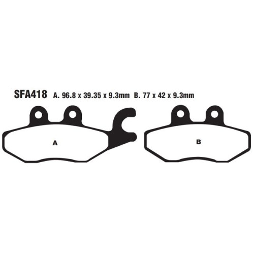 ТОРМОЗНЫЕ КОЛОДКИ Ebc (17220354) SFA418 SFA SERIES ORGANIC
