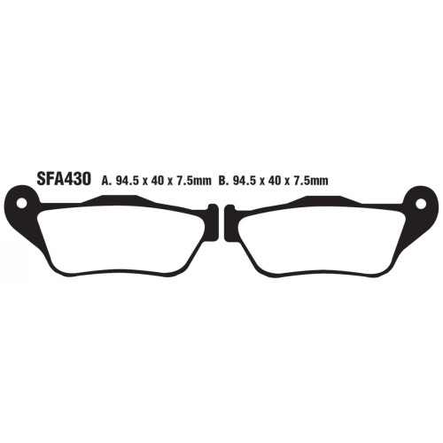 ТОРМОЗНЫЕ КОЛОДКИ Ebc (17220357) SFA430 SFA SERIES ORGANIC