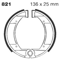 ТОРМОЗНЫЕ КОЛОДКИ (БАШМАК) БАРАБАННОГО ТИПА Ebc (17230306) - PE 821G WATER GROOVED SERIES ORGANIC
