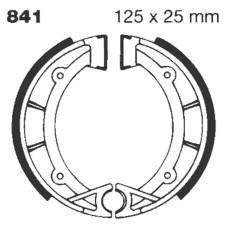 ТОРМОЗНЫЕ КОЛОДКИ (БАШМАК) БАРАБАННОГО ТИПА Ebc (17230310) - PE 841G WATER GROOVED SERIES ORGANIC