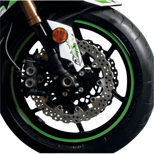 НАКЛЕЙКИ НА ОБОДА КОЛЁС FLU DESIGN (43010119) зелёный SPORT BIKE