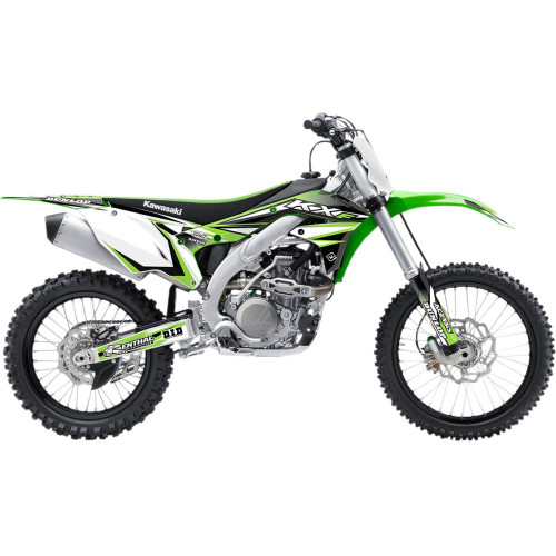 НАКЛЕЙКИ НАБОР FLU DESIGN (43024991) KX чёрный зелёный белый набор(комплект) P3 1/2 03-10 PRO TEAM SERIES 3