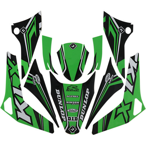 НАКЛЕЙКИ НА МОТОЦИКЛЫ FLU DESIGN (43025585) KLX P4 110 10-
