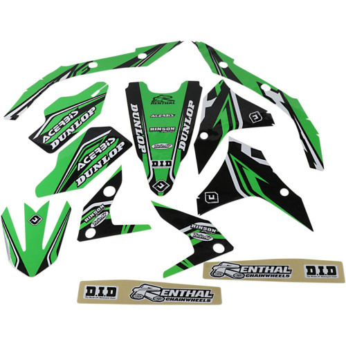 НАКЛЕЙКИ НА МОТОЦИКЛЫ FLU DESIGN (43025590) KX-F 250 P4 17-