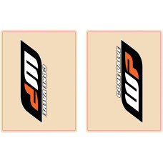 НАКЛЕЙКИ НА ВИЛКУ FLU DESIGN (43201443) чёрный верхнее оранжевый WP / WP ORANGEE