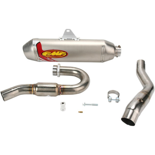 ВЫХЛОПНАЯ СИСТЕМА FMF (18300210) YAMAHA YFZ 450 нержавеющая сталь 4.1 PBMB FACTORY 4.1 + POWERBOMB SYSTEM & TITANIUM NATURAL