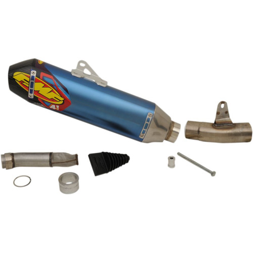 ГЛУШИТЕЛЬ FMF (18310678) HONDA карбон синий AN 4.1RCT CBN CAP FACTORY 4.1 RCT SLIP-ON TITANIUM & ANODIZED