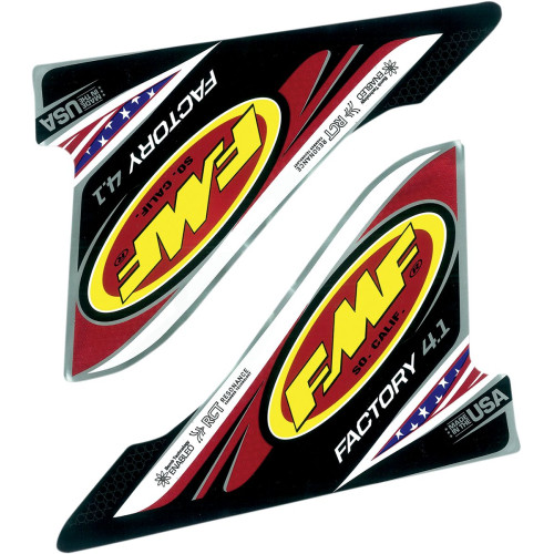 НАКЛЕЙКА FMF (18600657) FCTRY 4.1 USA REPL FACTORY 4.1 USA WRAP LOGO REPLACEMENT 2PCS