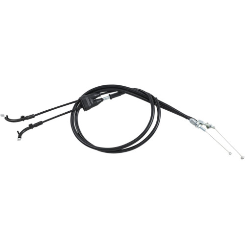 ТРОСИКИ ГАЗА (ТЯНУЩИЙ+ТОЛКАЮЩИЙ) Motion Pro (06501164) KAWASAKI винил чёрный полный комплект /PULL COIL WOUND