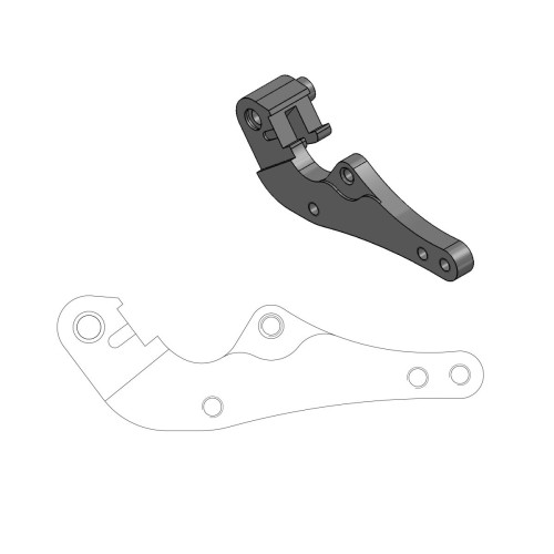 ПРОСТАВКА (АДАПТЕР) ТОРМОЗНОГО СУППОРТА Moto Master (17020143) KTM SM STR ADAPTER SM STREET 320MM