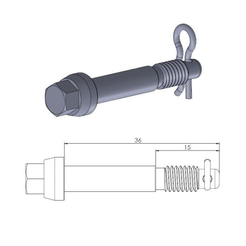 ПАЛЕЦ ТОРМОЗНОГО СУППОРТА Moto Master (17020398) SX 50 / 4-PISTON CALIPER