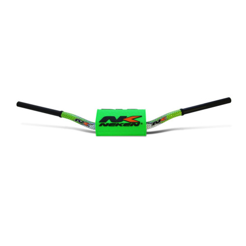 РУЛЬ NEKEN (06013346) переменного сечения белый зелёный PIT BIKE WHT/ -