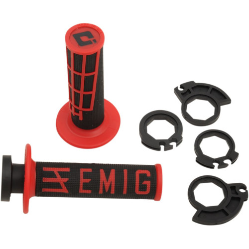 ГРИПСЫ/РУЧКИ Odi (06302281) чёрный красный чёрный красный EMIG RACING V2 SOFT / EMIG RACING V2 HALF-WAFFLE /