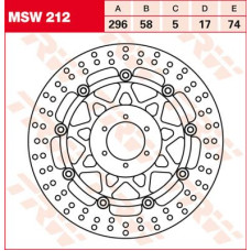 ТОРМОЗНОЙ ДИСК TRW (17100921) плавающий диск MSW212 -DESIGN