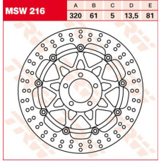 ТОРМОЗНОЙ ДИСК TRW (17100927) плавающий диск MSW216 -DESIGN