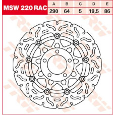 ТОРМОЗНОЙ ДИСК TRW (17100935) плавающий диск MSW220RAC RAC-DESIGN