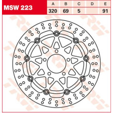 ТОРМОЗНОЙ ДИСК TRW (17100939) плавающий диск MSW223 -DESIGN