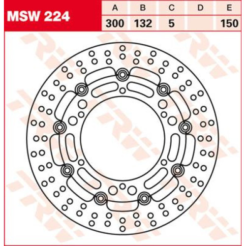 ТОРМОЗНОЙ ДИСК TRW (17100941) плавающий диск MSW224 -DESIGN