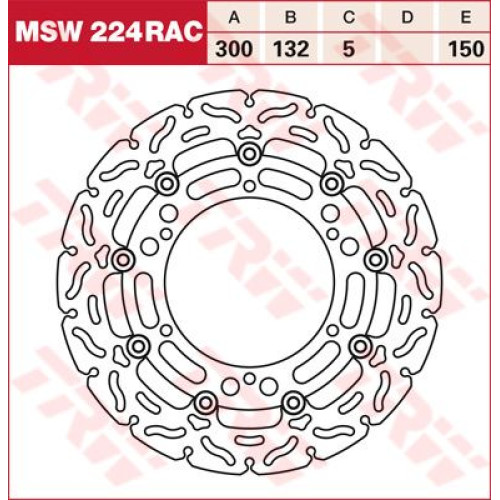ТОРМОЗНОЙ ДИСК TRW (17100942) плавающий диск MSW224RAC RAC-DESIGN