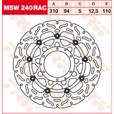 ТОРМОЗНОЙ ДИСК TRW (17100947) плавающий диск MSW240RAC RAC-DESIGN