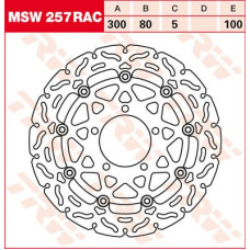 ТОРМОЗНОЙ ДИСК TRW (17100960) плавающий диск MSW257RAC RAC-DESIGN