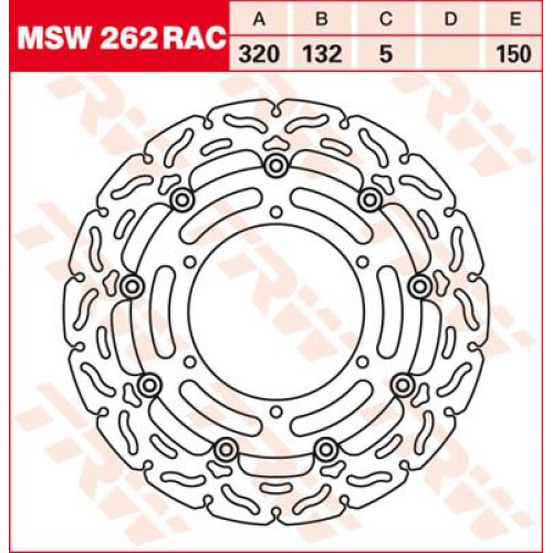 ТОРМОЗНОЙ ДИСК TRW (17100962) плавающий диск MSW262RAC RAC-DESIGN