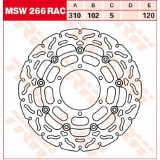 ТОРМОЗНОЙ ДИСК TRW (17100965) плавающий диск MSW266RAC RAC-DESIGN