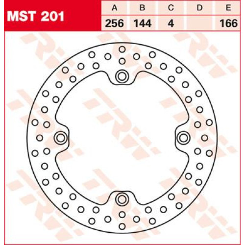ТОРМОЗНОЙ ДИСК TRW (17100966) перёд MST201 ROUND FIXED 256