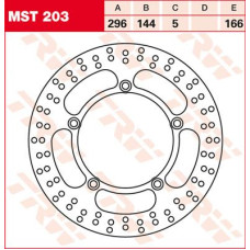 ТОРМОЗНОЙ ДИСК TRW (17100968) перёд MST203 ROUND FIXED 296