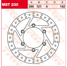 ТОРМОЗНОЙ ДИСК TRW (17100974) перёд MST230 ROUND FIXED 300