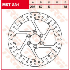 ТОРМОЗНОЙ ДИСК TRW (17100975) перёд MST231 ROUND FIXED 295