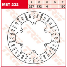 ТОРМОЗНОЙ ДИСК TRW (17100976) перёд MST232 ROUND FIXED 267