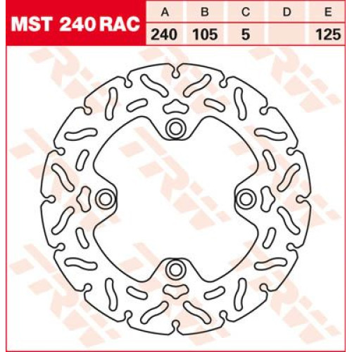 ТОРМОЗНОЙ ДИСК TRW (17100983) плавающий диск MST240RAC NON- RAC-DESIGN