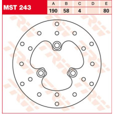 ТОРМОЗНОЙ ДИСК TRW (17100984) перёд зад MST243 ROUND FIXED 190