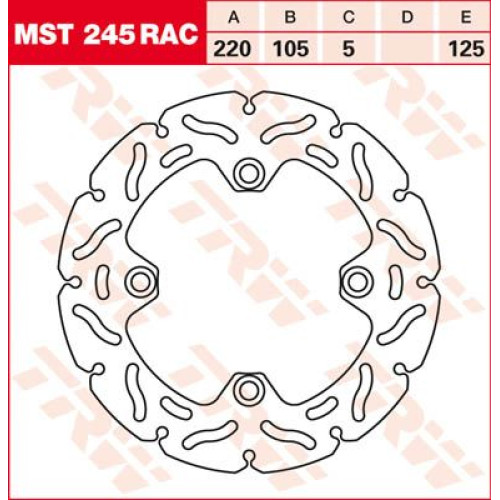 ТОРМОЗНОЙ ДИСК TRW (17100986) плавающий диск MST245RAC NON- RAC-DESIGN