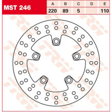 ТОРМОЗНОЙ ДИСК TRW (17100987) зад MST246 ROUND FIXED 220