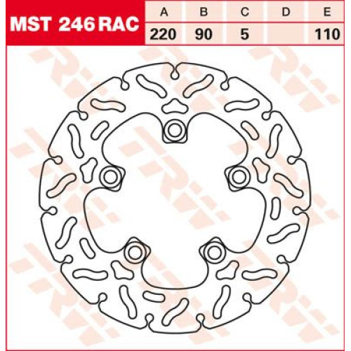 ТОРМОЗНОЙ ДИСК TRW (17100988) плавающий диск MST246RAC NON- RAC-DESIGN
