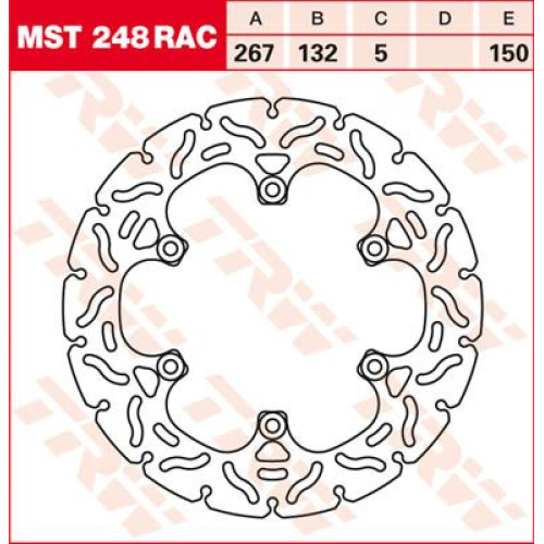ТОРМОЗНОЙ ДИСК TRW (17100992) плавающий диск MST248RAC NON- RAC-DESIGN