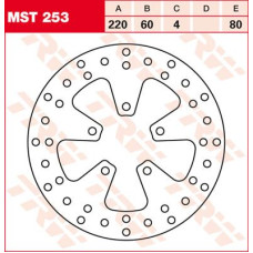 ТОРМОЗНОЙ ДИСК TRW (17100998) перёд зад MST253 ROUND FIXED 220