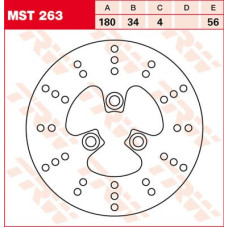 ТОРМОЗНОЙ ДИСК TRW (17101005) перёд MST263 ROUND FIXED 180