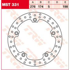 ТОРМОЗНОЙ ДИСК TRW (17101009) 250 зад MST331 ROUND FIXED