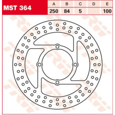 ТОРМОЗНОЙ ДИСК TRW (17101014) 250 зад MST364 ROUND FIXED