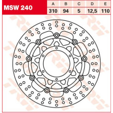 ТОРМОЗНОЙ ДИСК TRW (17101300) плавающий диск MSW240 -DESIGN