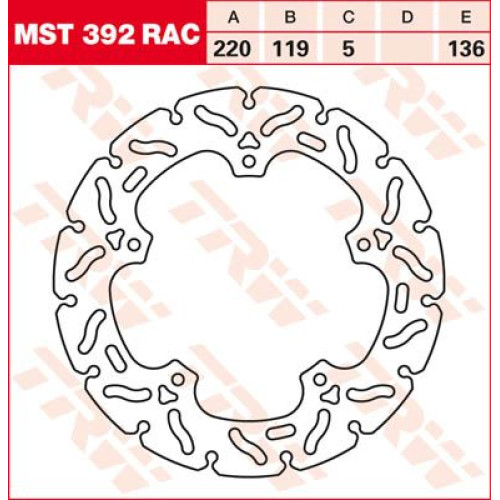 ТОРМОЗНОЙ ДИСК TRW (17101303) плавающий диск MST392RAC NON- RAC-DESIGN