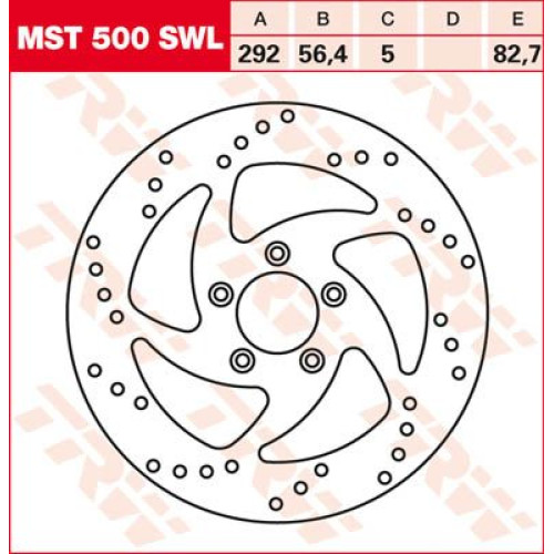 ТОРМОЗНОЙ ДИСК TRW (17102230) плавающий диск левая FRNT BRK DISC XL/BT SWPT NON- SWING-DESIGN