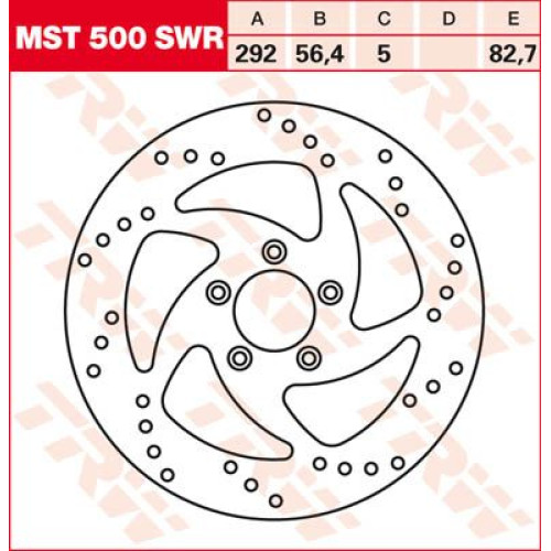ТОРМОЗНОЙ ДИСК TRW (17102231) плавающий диск правая FRNT BRK DISC XL/BT SWPT RGHT NON- SWING-DESIGN