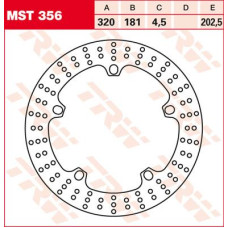 ТОРМОЗНОЙ ДИСК TRW (17102372) перёд MST356 ROUND FIXED 320