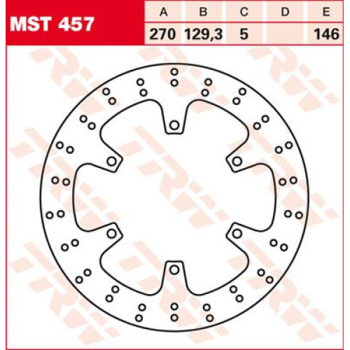 ТОРМОЗНОЙ ДИСК TRW (17102685) перёд FIX ROUND L/R ROUND FIXED 270