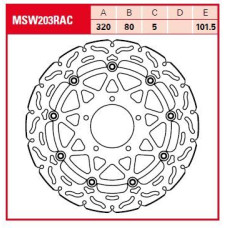 ТОРМОЗНОЙ ДИСК TRW (17103107) плавающий диск FLOAT WAV L/R RAC-DESIGN
