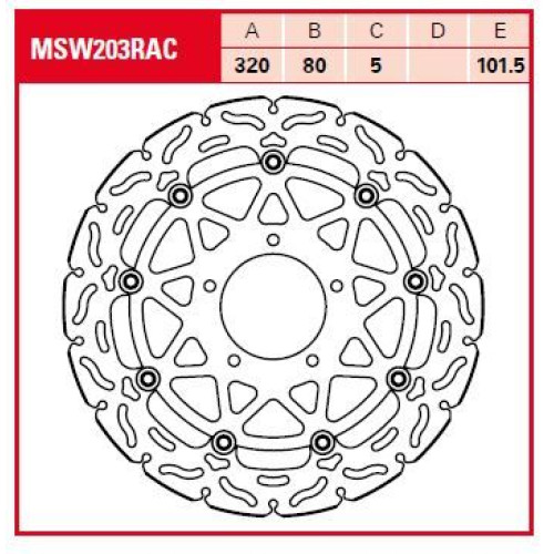 ТОРМОЗНОЙ ДИСК TRW (17103107) плавающий диск FLOAT WAV L/R RAC-DESIGN